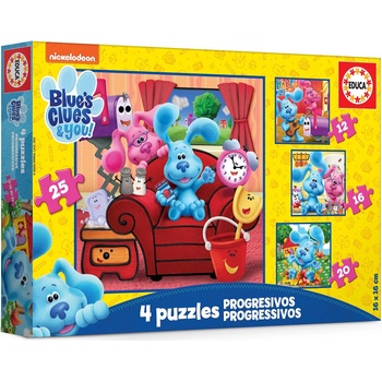 Image 1 of Educa Пъзел Educa 4 в 1 - Загадките на Blue (EDU19398)
