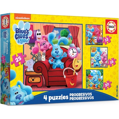 Educa Пъзел Educa 4 в 1 - Загадките на Blue (EDU19398)