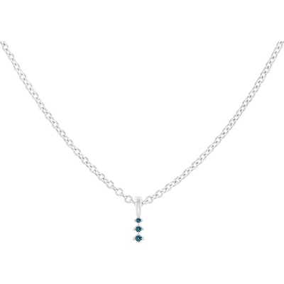 Eppi Strieborný prívesok s modrými diamantmi Hidde P42448