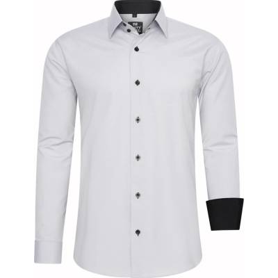 Rusty Neal košeľa pánska R-44 dlhý rukáv slim fit sivá
