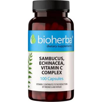 Image 1 of Bioherba Sambucus, Echinacea, Vitamin C Complex [100 капсули]