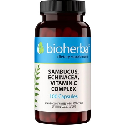 Bioherba Sambucus, Echinacea, Vitamin C Complex [100 капсули]
