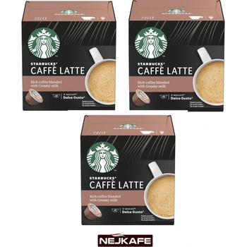 Starbucks Nescafe Dolce Gusto Caffe Latte 3 x 12 kapslí