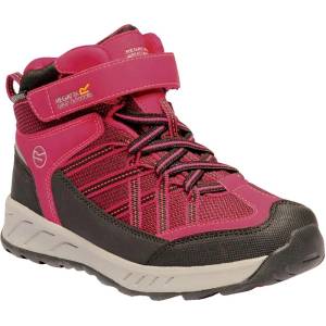 Regatta Юношески боти Regatta Samaris Junior Velcro Mid Walking Boots - DkCeris/NePk