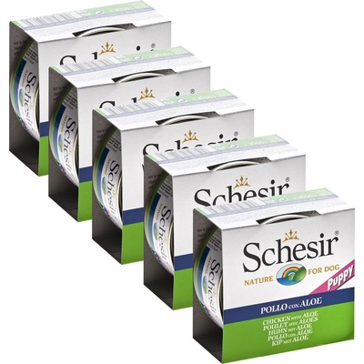 Schesir Счесир куче кученце пиле с алое вера 5 x 150 г