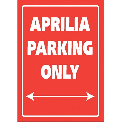 Bike-it Cedule na zeď APRILIA Parking Only červená