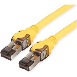 Roline Patch кабел S/FTP CAT8, LSOH 1m, жълт 21.15. 1861-100 (21.15.1861-100)