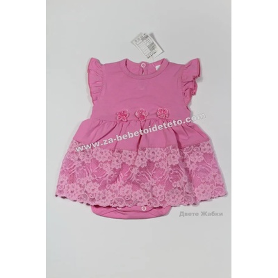 Светли Р и М ООД Боди рокля с къс ръкав Дантела, 68, 74, 80