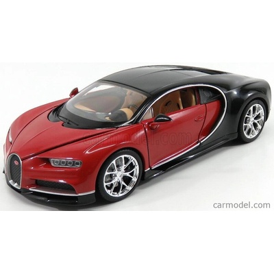 Welly Bugatti Chiron Le Patron 2016 Italská Červená Černá Nokturno 1:24