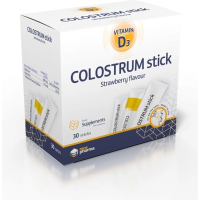 mce COLOSTRUM stick prášek s jahodovou příchutí sáčky 30