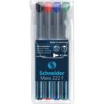 Schneider Комплект маркери за алкохол, OHP, 0, 7 mm, SCHNEIDER "Maxx 222 F", 4 различни цвята 112294 (112294)