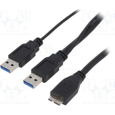 LogiLink CU0071 USB 3.0, USB A vidlice x2, USB B micro vidlice, niklovaný