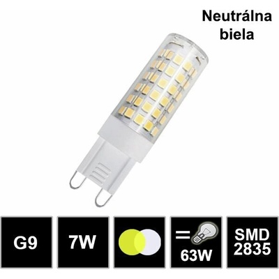LEDprodukt LED žiarovka G9 230V 7W neutrálna biela