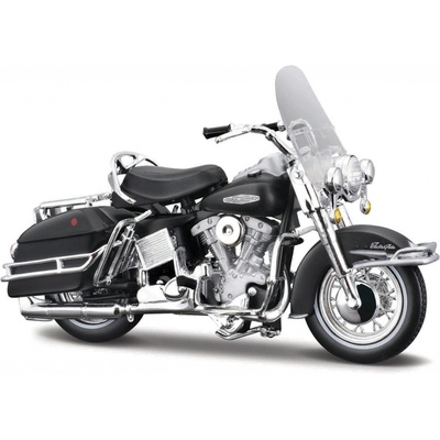 MAISTO HD Motocykel 1966 FLH Electra Glide® matne čierna 1:18