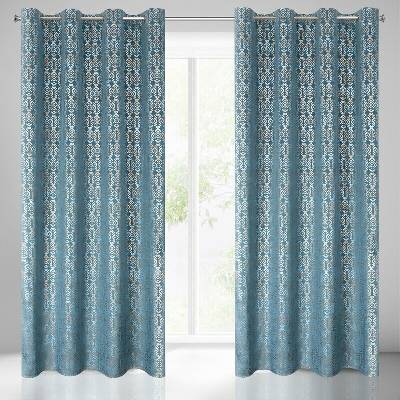 Takoy Záves LAURA zo zamatu s cínovaným strieborno-zlatým vzorom v štýle boho-HF-388503 | 140 x 250 cm