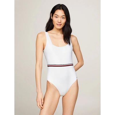 Tommy Hilfiger Бански костюм Tommy hilfiger Square Neck One Piece Swimsuit - White