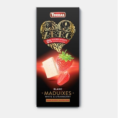 Torras Zerro bílá s jahodami 125 g
