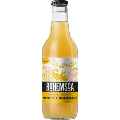 Bohemsca CRAFT limonáda Mango a Pomeranč 15 x 330 ml
