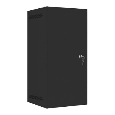 Lanberg rack cabinet 10" wall-mount 12U/280x310 for self-assembly with metal door black (flat pack) (WF10-2312-00B)