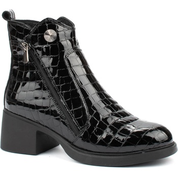 Дамски лачени боти с два ципа