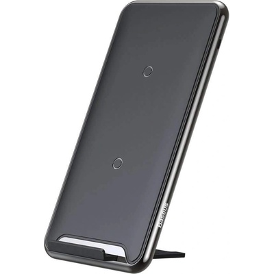 Baseus Three-coil Wireless Charging Pad (WXHSD-B01) - поставка (пад) за безжично зареждане с технология за бързо зареждане за Qi съвместими устройства (черен)