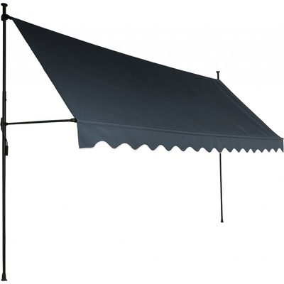 Aga Teleskopická markýza 350x120 cm Šedá