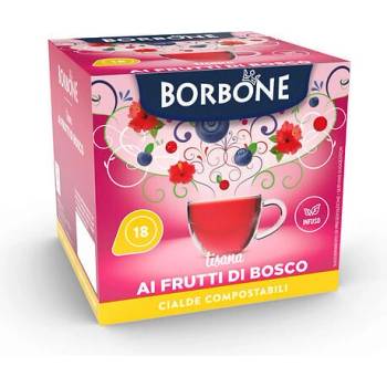 18 бр. чай на филтър дози с вкус горски плодове borbone frutti di bosco