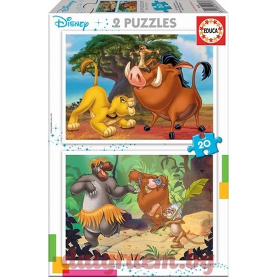 Educa Пъзел educa 18103 - 2 х 20 части - Дисни животни (edu18103)