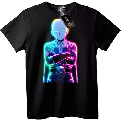 NOONEBRAND Тениска Сайтама неон сияние - 2XL, Black