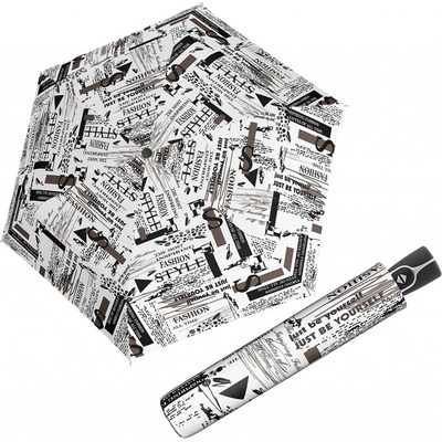 Doppler Fiber Magic Scribble White dámský plně automatický deštník bílý