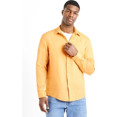Celio Оранжева мъжка ленена риза Celio Daflix Celio | Oranzhev | МЪЖЕ | S