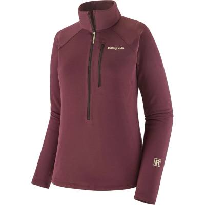 Patagonia Дамски поларен пуловер Patagonia Women's R1 Ultralight 1/2-Zip Fleece jumper - Berry Fig - размер XS (105-7985-0111)
