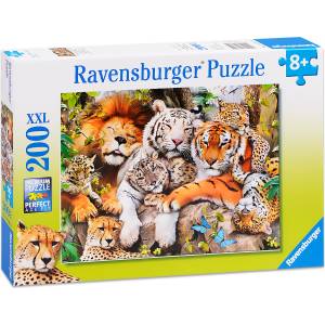 Ravensburger Пъзел Ravensburger от 200 XXL части - Семейство котки (12721) - ozone