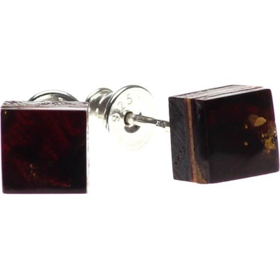 Reblan jantárové náušnice s drevom z kolekcie AMBERWOOD TDNU016