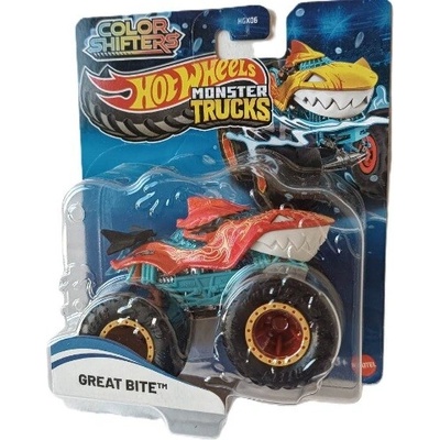 Mattel Hot Wheels Monster Trucks Color Shifters Great Bite