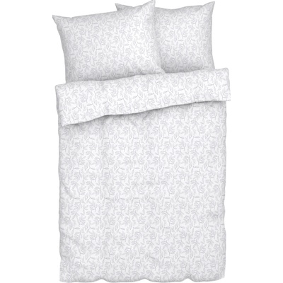 Livarno home bielizeň 240 x 220 cm listy / biela / svetlosivá 100394798