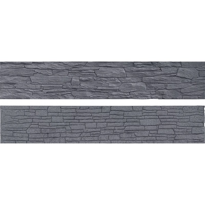 Betonový panel lámaný kámen 2-str. antracit; 200x40x4cm