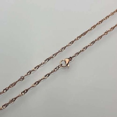 RB-nakuplevne Ocelový řetízek rose gold 658-000 kroucený vzor
