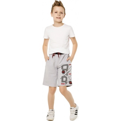 winkiki kids Wear chlapecké kraťasy Own Way šedý melanž