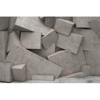 DIMEX ART s. r. o Флизелинов фототапет бетонна 3d стена 375 x 250 см