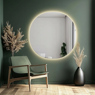 Alfaram Nepravidelné zaoblené kúpeľňové zrkadlo s osvetlením - LAOS LED 120x120