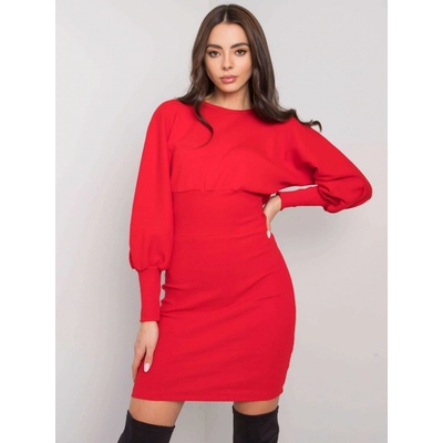 Rebrované mini šaty RV-SK-6079.65 red