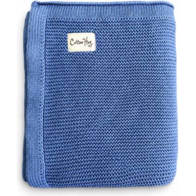 Cotton Hug Памучно одеяло Cotton Hug - Органик, 80 х 100 cm, синьо (CH121)