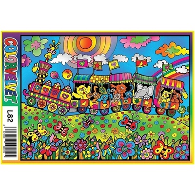 Colorvelvet L82 Vláčik zamatová omaľovánka obraz 47x35cm