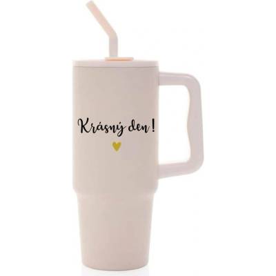 Giftie KRÁSNÝ DEN růžový cestovní termohrnek 900 ml