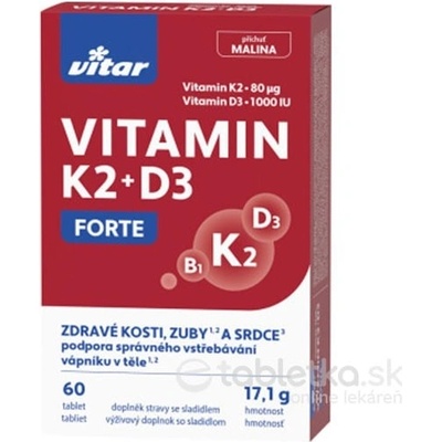 Vitar Vitamin K2 + D3 Forte 60 tabliet