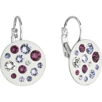 Pavona bižuterie se Swarovski krystaly fialové kulaté 51034.3 violet