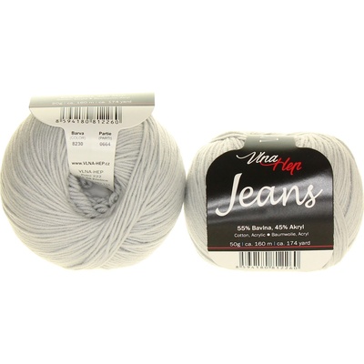 Vlna Hep Jeans světle šedá 8230