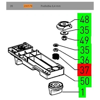 Festool Podložka DIN 125-B-6,4-140 HV (náhradní díl) 200578