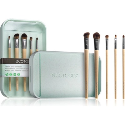 EcoTools Daily Defined Eye veľký štetec na očné tiene + skosený štetec na očné tiene + malý štetec na očné tiene + štetec na očné linky + štetec na očné linky